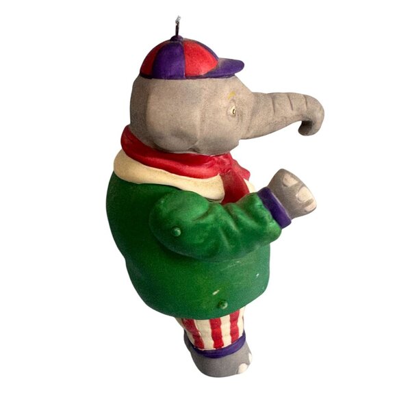 Ceramic Elephant Ornament With Articulated Arms & Legs 5 1/2" - Picture 3 of 7